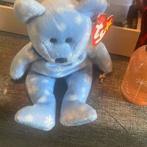 Ty Light Blue Starry Plush Bear